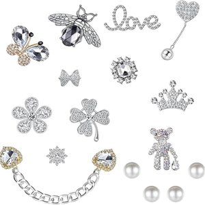 Waviar 13 pc. Trendy Designer Croc Charms for Girls/Women